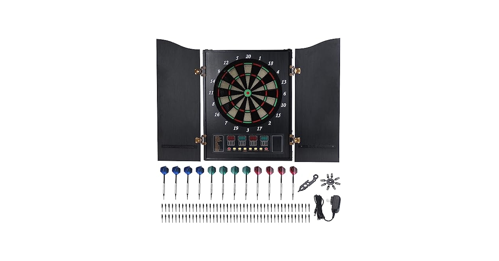 Amazon.com : PATIKIL Electronic Dart Board Cabinet Set, LED